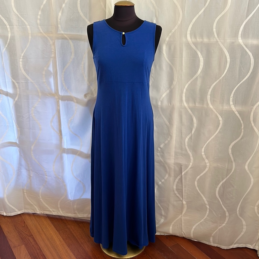 Talbots, Royal Blue, Sleeveless, Maxi Dress, Size Small